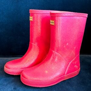 Girls Pink Sparkly Hunter Rain Boots
